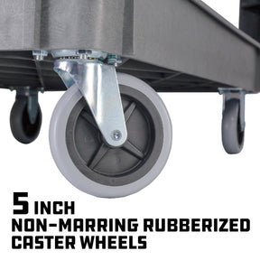 46 Inch x 26 Inch Utility Service Cart with 36 Inch x 24 Inch Tray