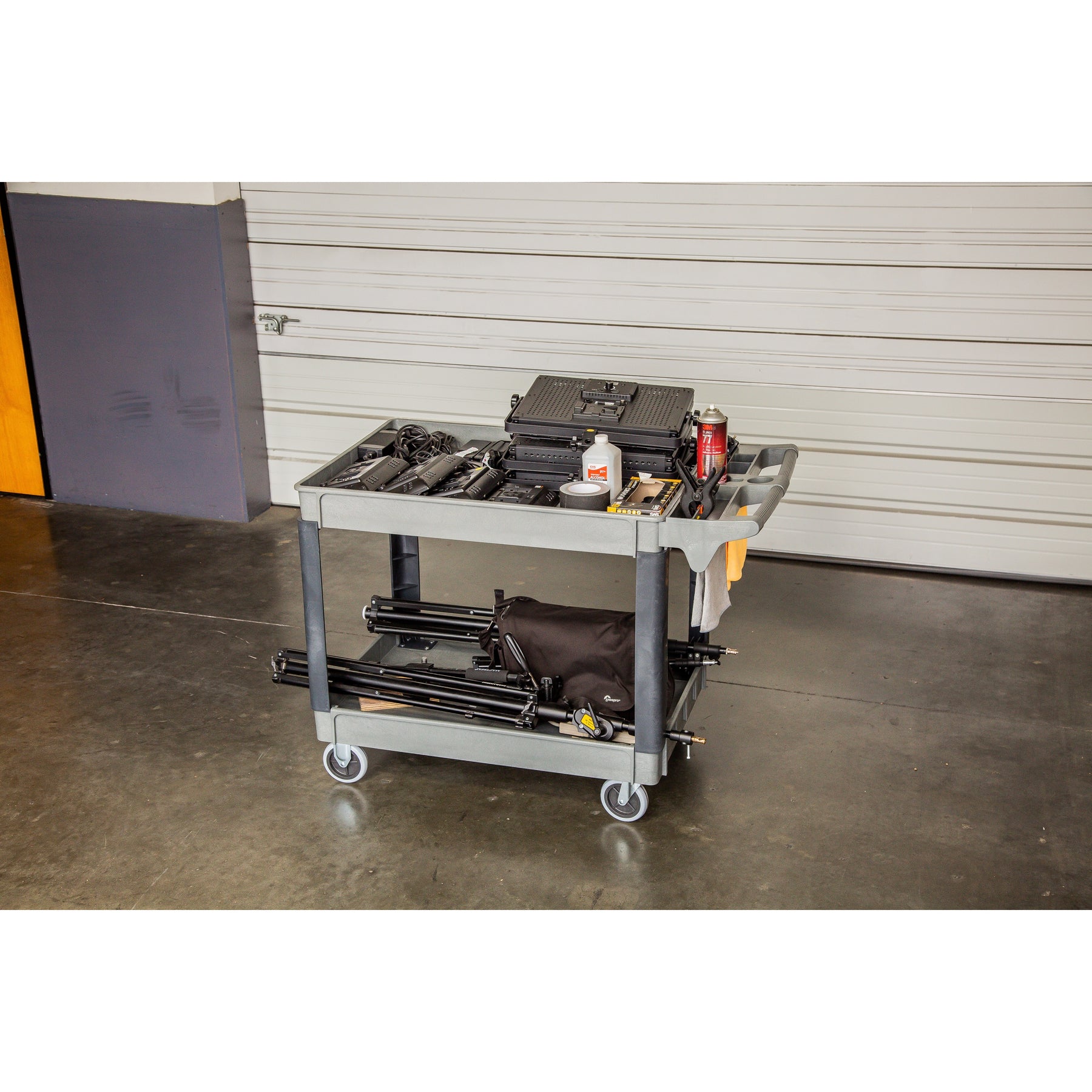 46 Inch x 26 Inch Utility Service Cart with 36 Inch x 24 Inch Tray