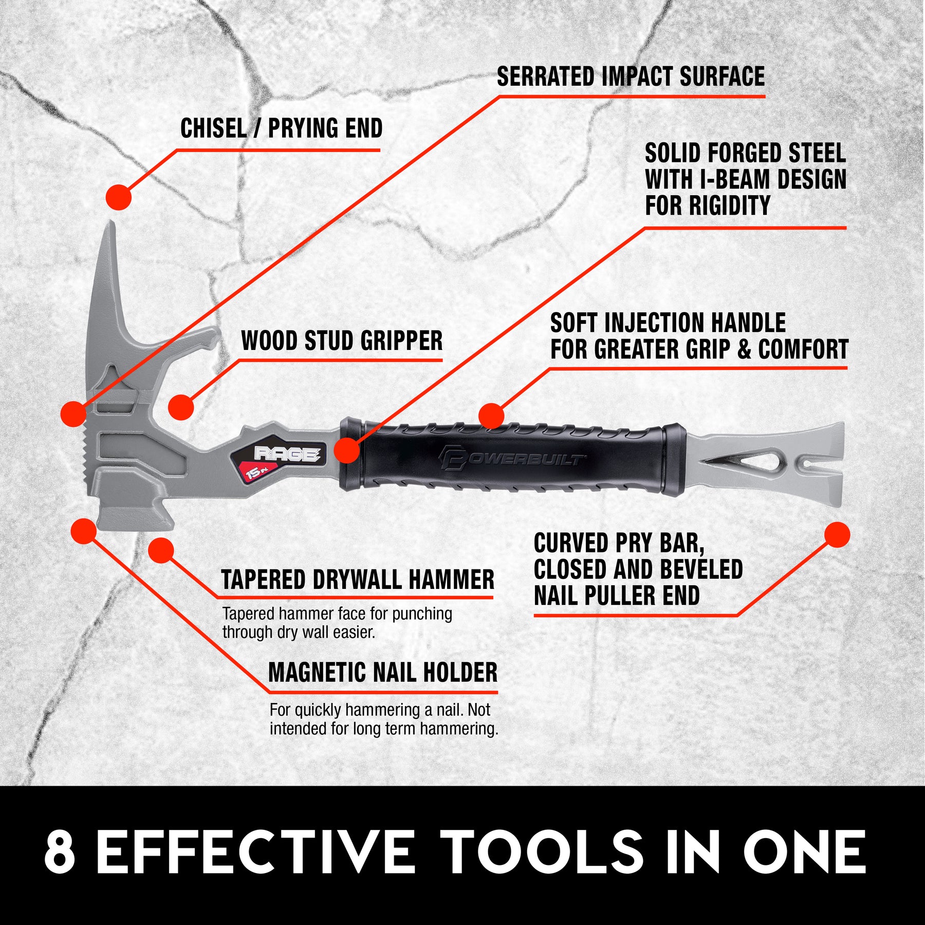 15 Inch Multi-Function Demolition Tool