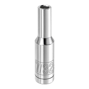 1/4 Inch Drive x 7/32 Inch 6 Point Deep Socket