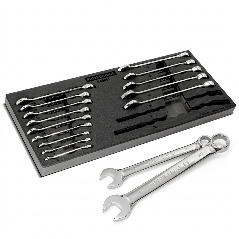 16 Piece Combination Metric Wrench Set - Box and Open End