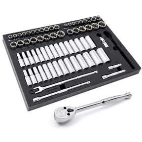 69 Piece Pro Tech 1/2 in. Dr. SAE & Metric Socket Set