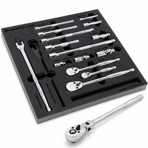 16 Piece Pro Tech Ratchet & Socket Accessories Set
