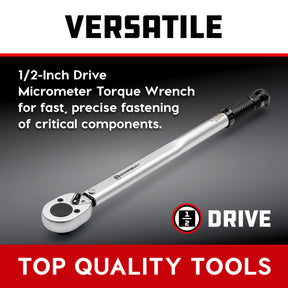 1/2 Inch Drive Screw Type Torque Wrench (20-150  FTLB)