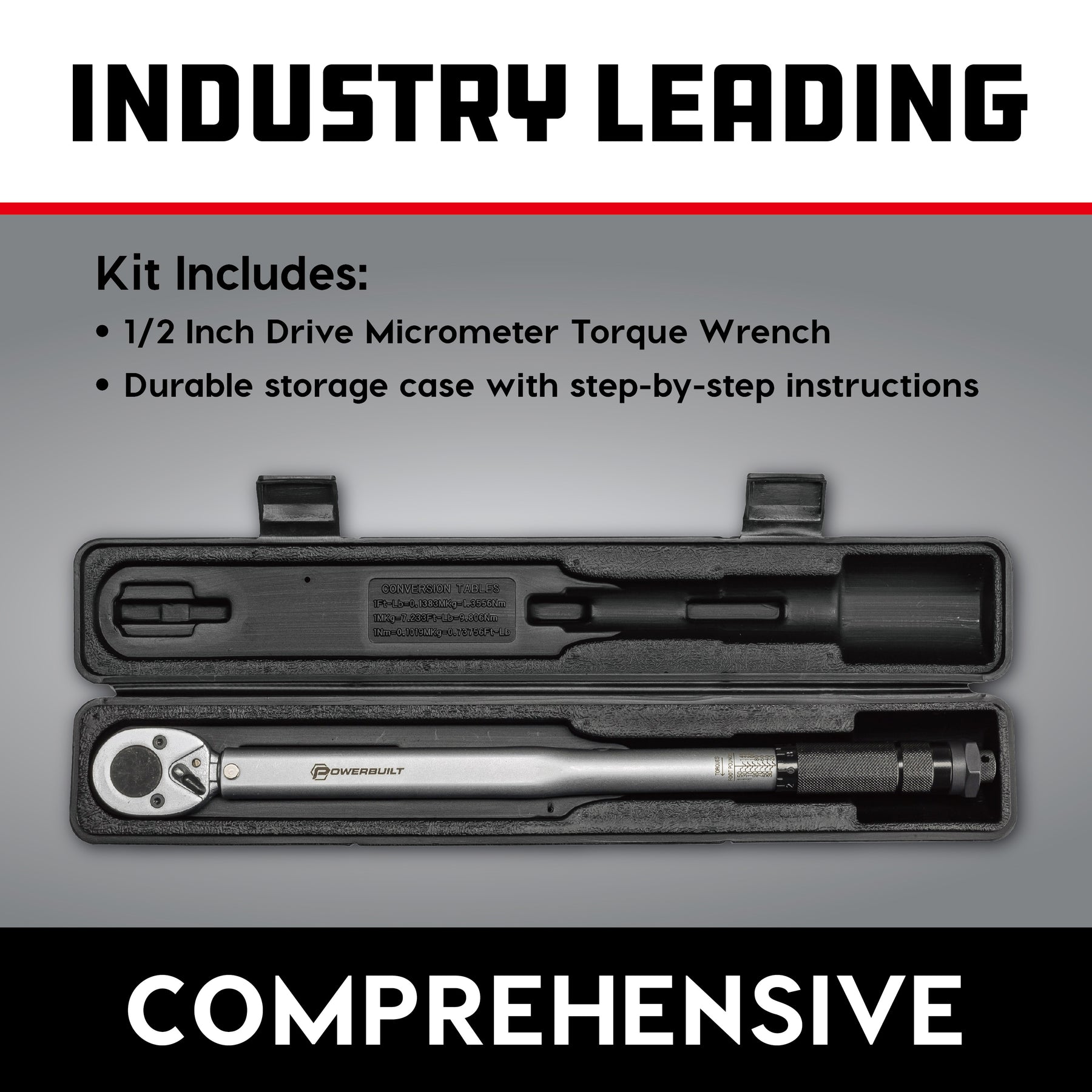 1/2 Inch Drive Screw Type Torque Wrench (20-150  FTLB)