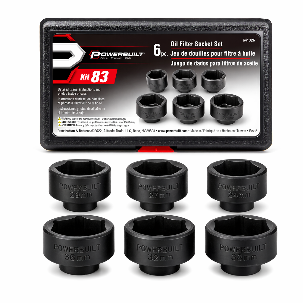 6 Piece Specialty Oil Filter Socket Set
