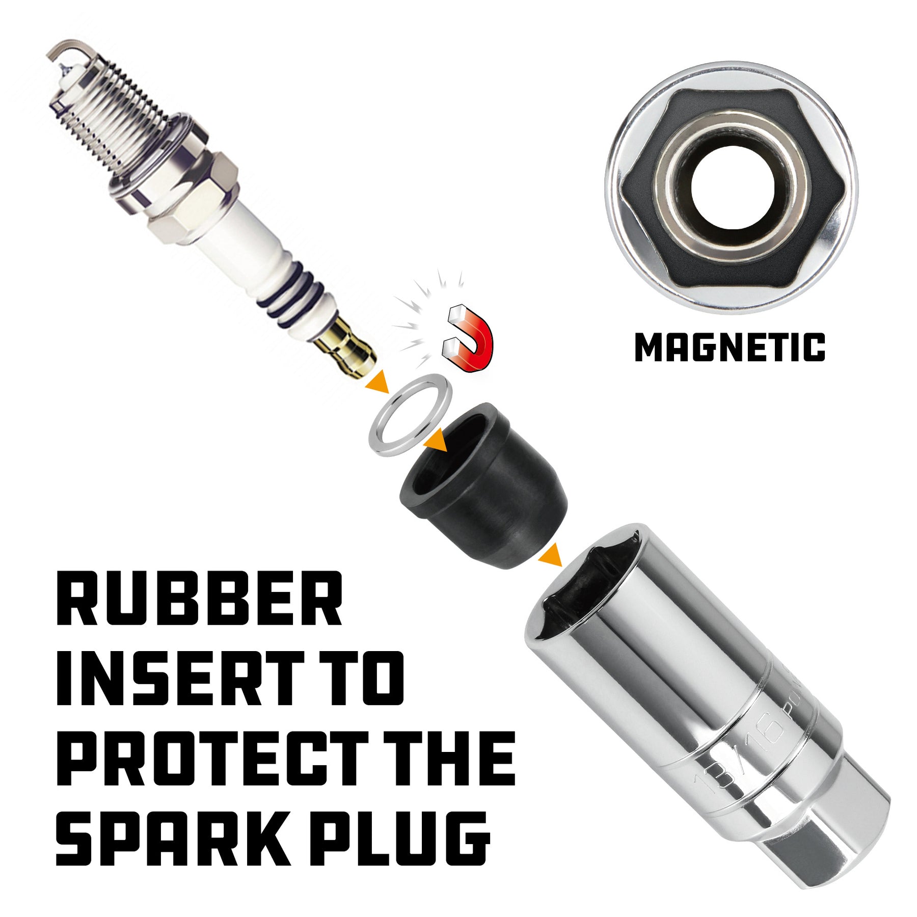 2 Piece Magnetic Spark Plug Socket Set
