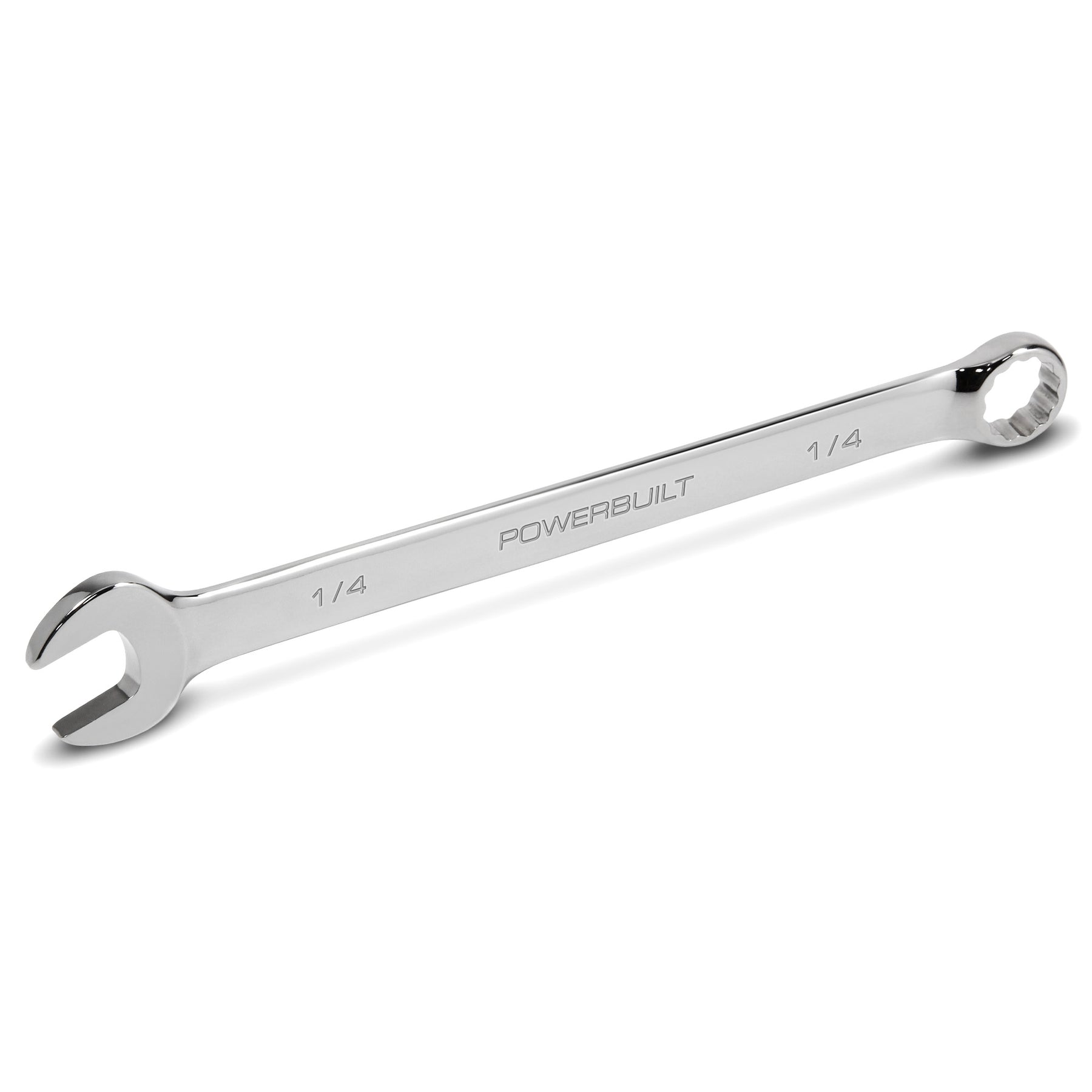 1/4 Inch Fully Polished Long Pattern SAE Combination Wrench