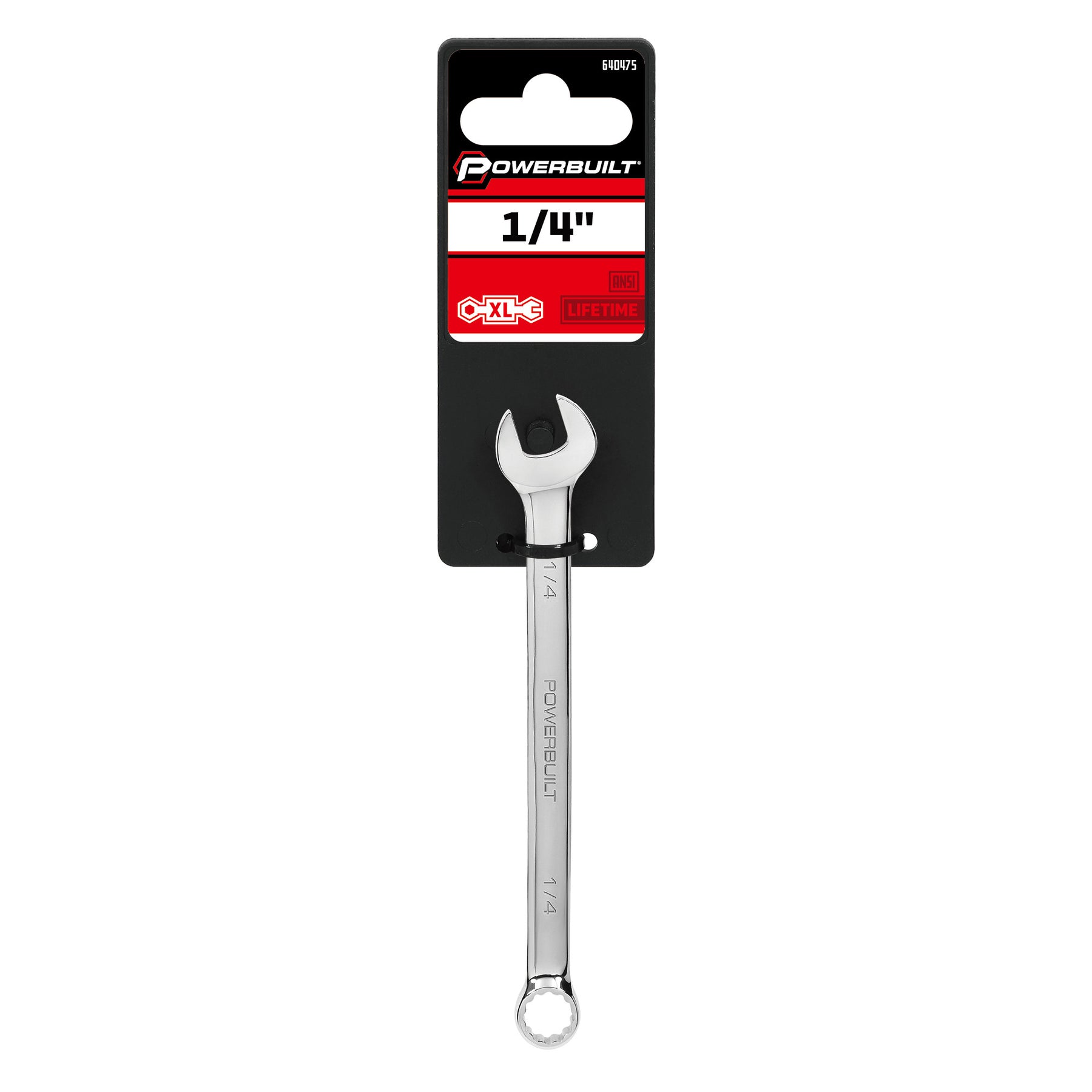 1/4 Inch Fully Polished Long Pattern SAE Combination Wrench