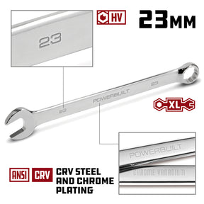 23 MM Fully Polished Long Pattern Metric Combination Wrench
