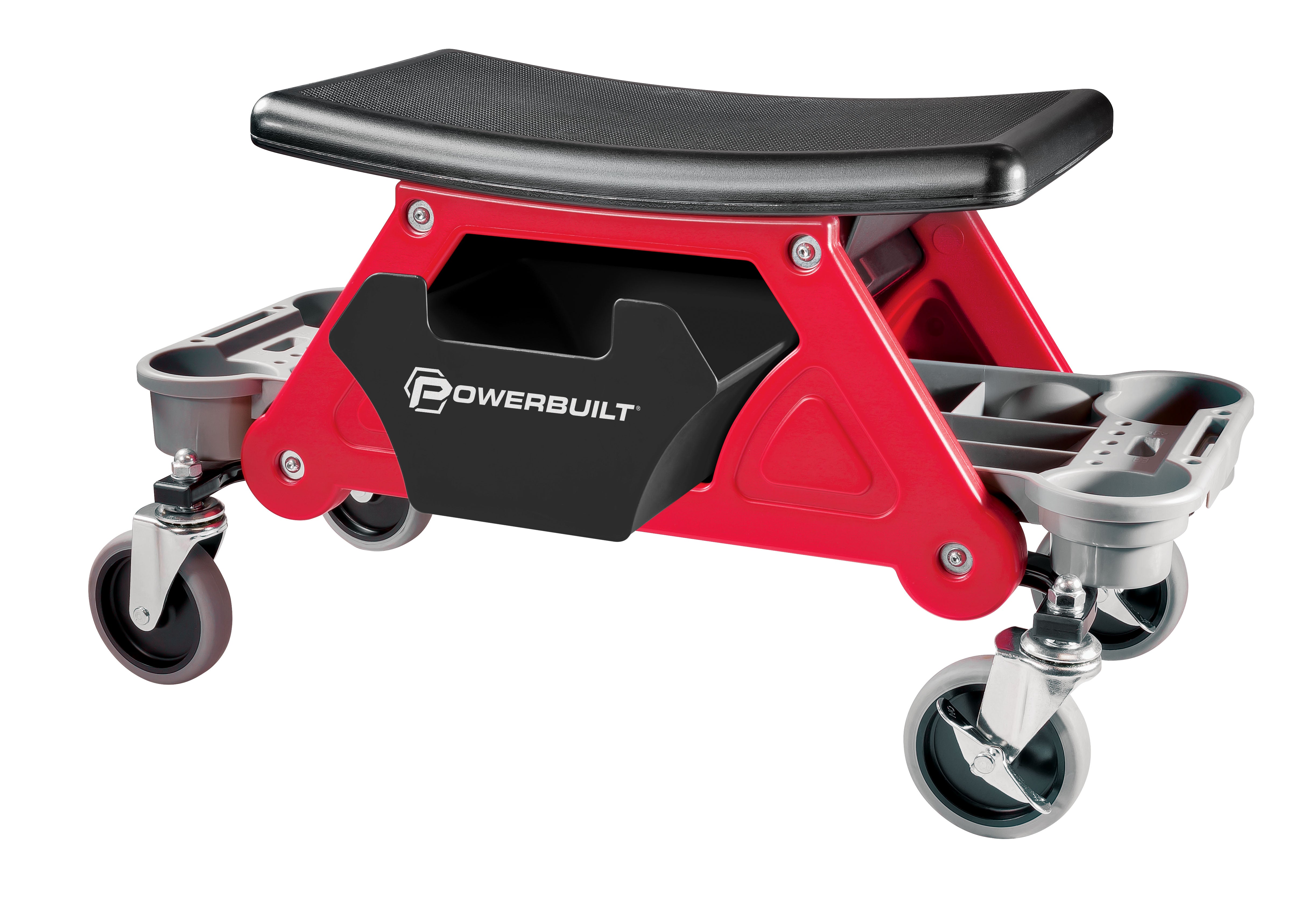 Heavy Duty Roller Mechanics Seat and Brake Stool with 4-in.