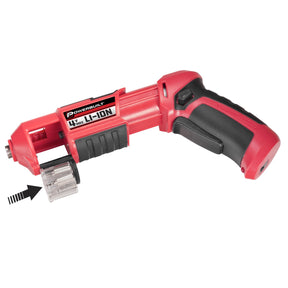 4V Lithium Ion Cordless Screwdriver with Revolving Bit Magazine