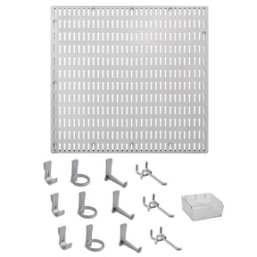 14 Pc. Garage Organizer Wall Storage System with Pegboard, Hooks and Hangers