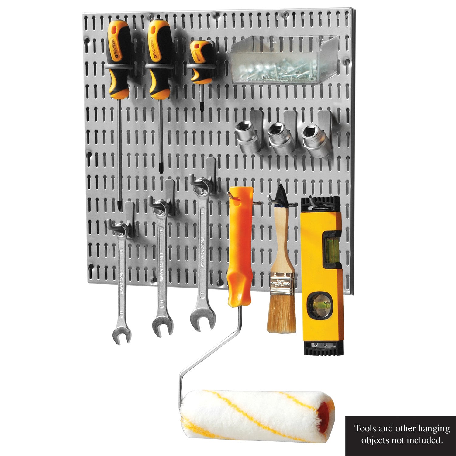 14 Pc. Garage Organizer Wall Storage System with Pegboard, Hooks and Hangers