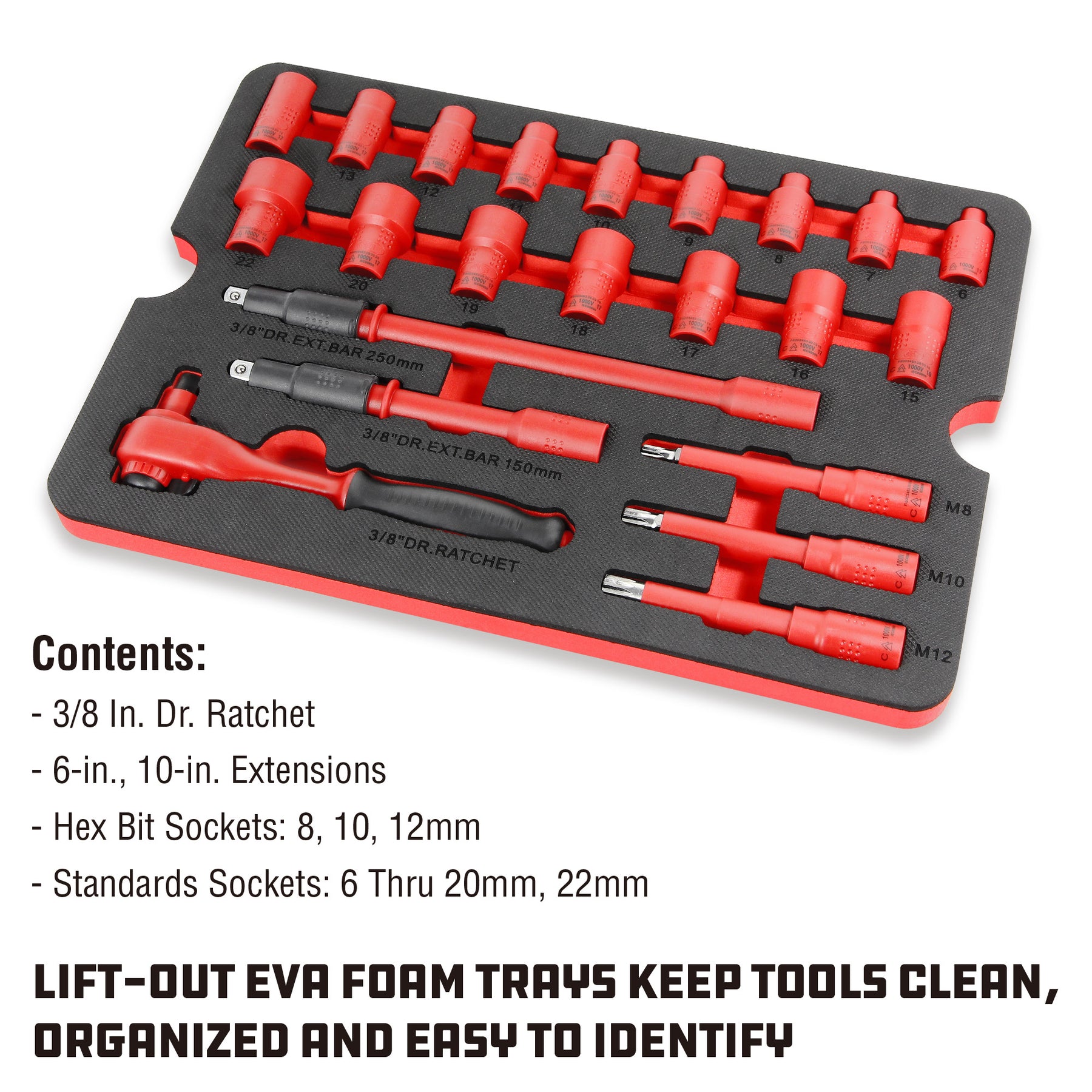 50 Piece VDE Insulated Electrician's Tool Set