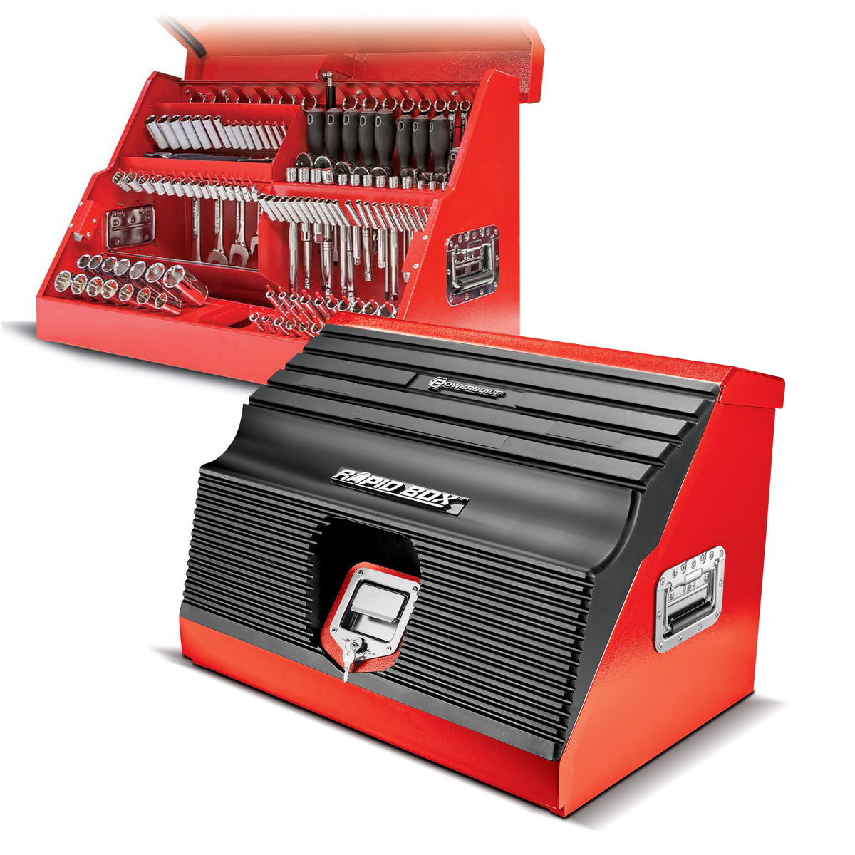 26 in. Rapid Box Portable Slant Front Toolbox - Red