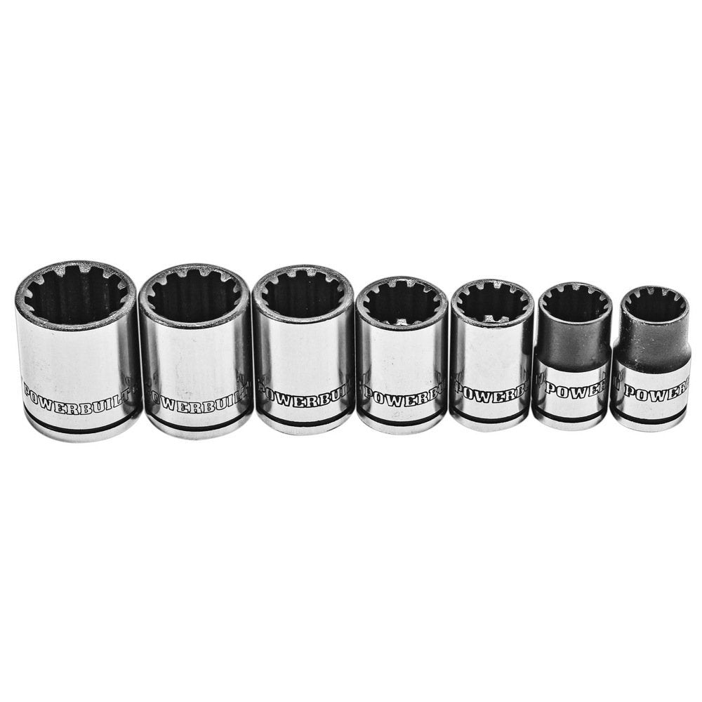 7 Piece 3/8 Inch Drive Universal Socket Set with Tray