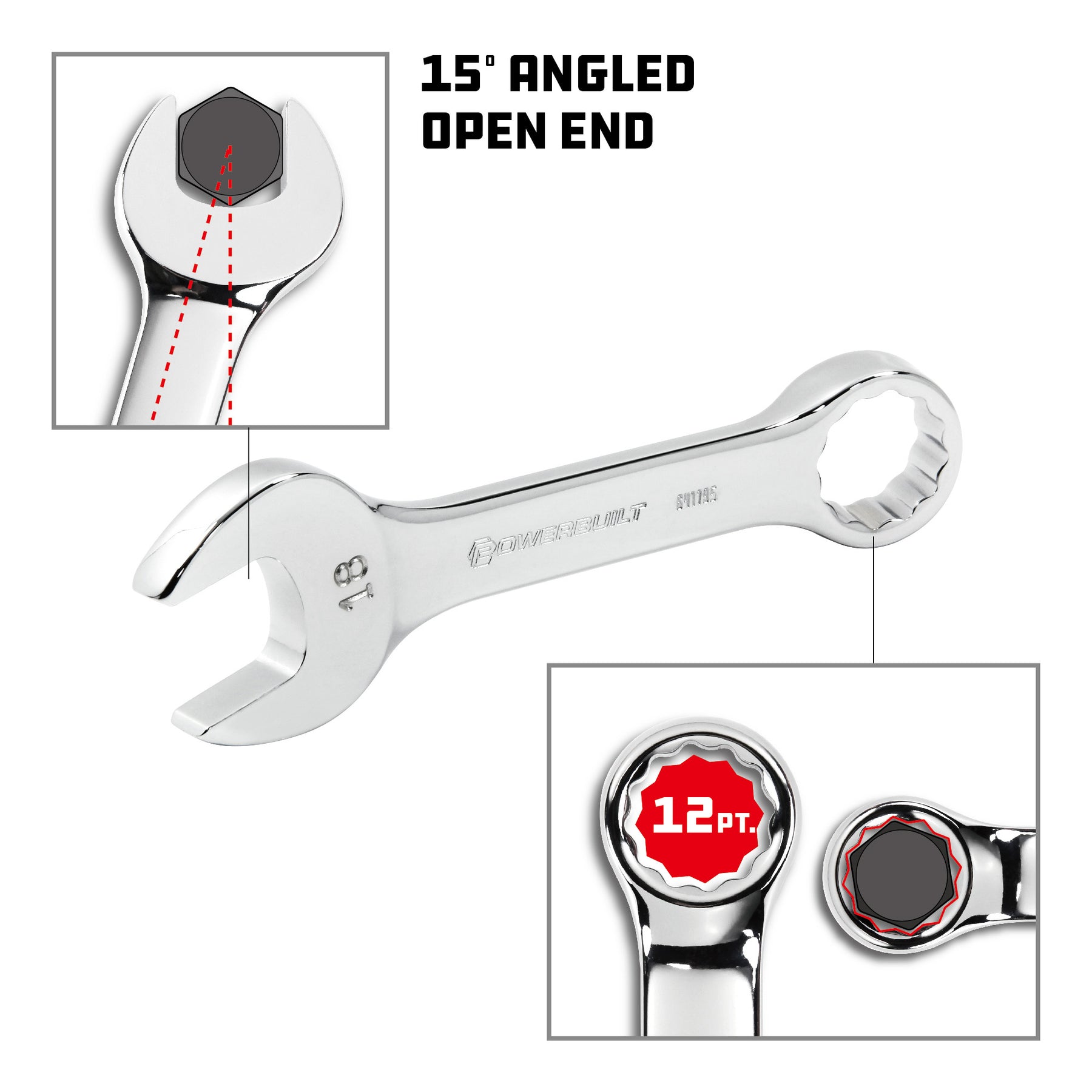 7 Piece Metric Stubby Combination Wrench Set