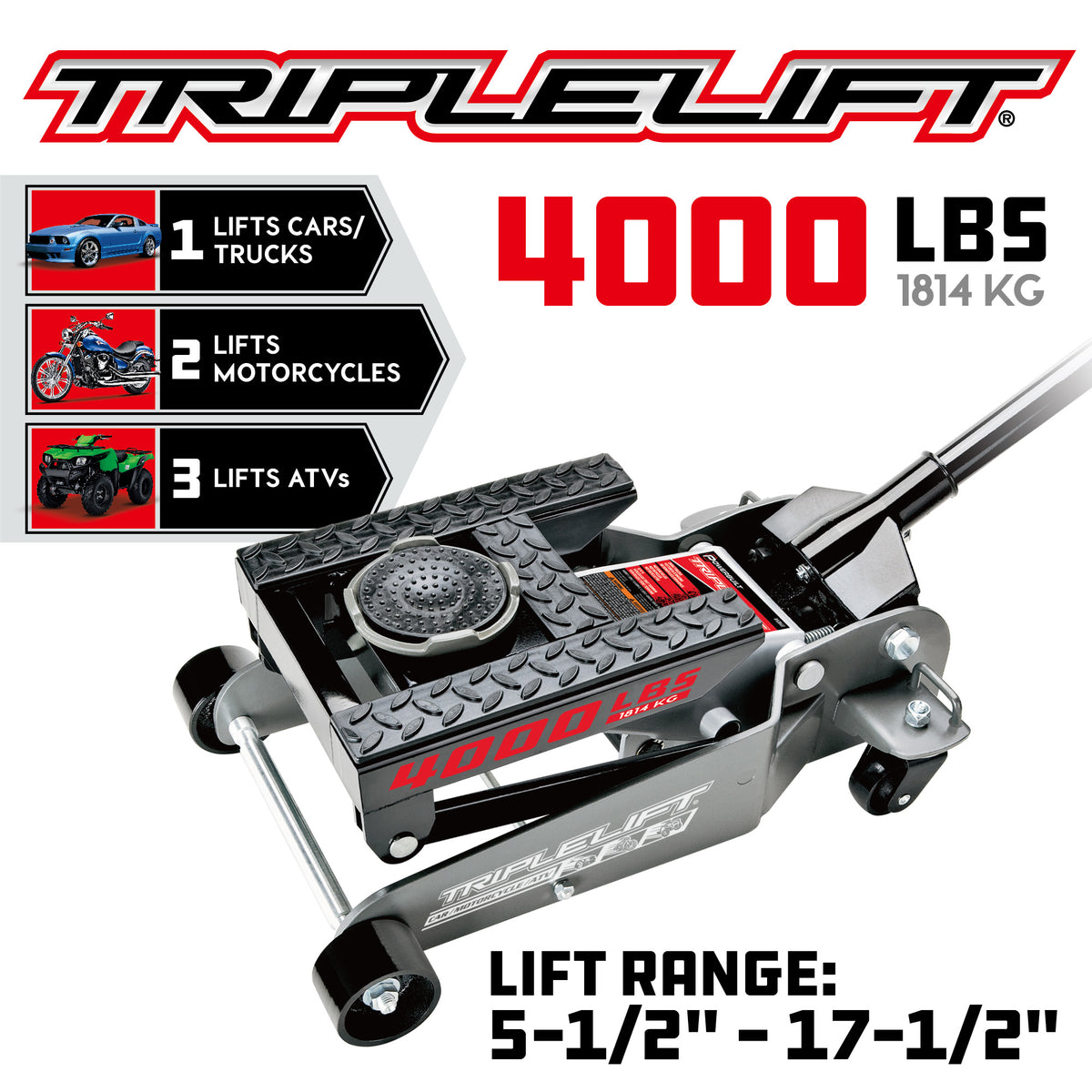 2 Ton Triple Lift Floor Jack