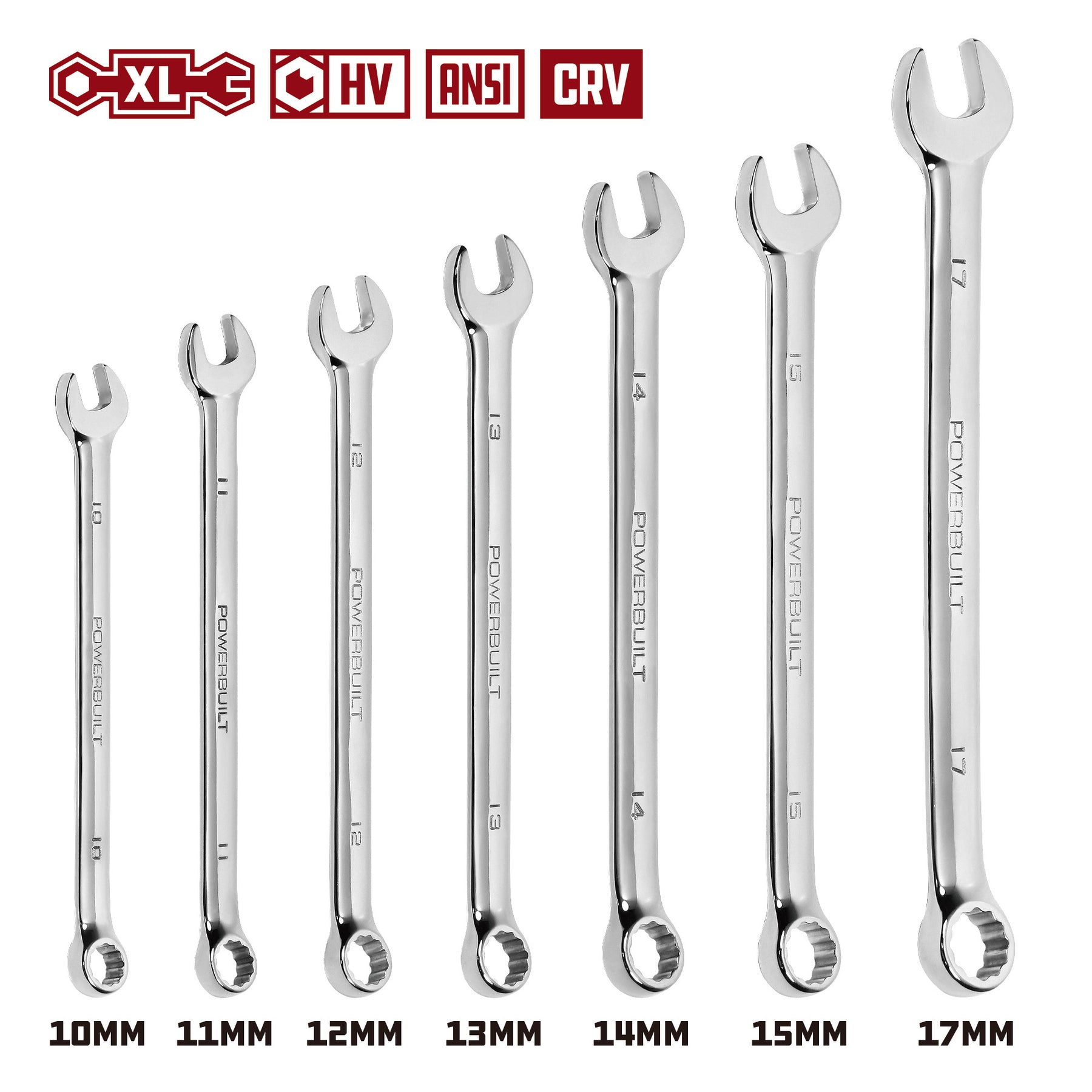 Mixed Wrench Set // 6 Pieces // 10mm, 11mm, 12mm, 3/8”, 7/16”, 1/2