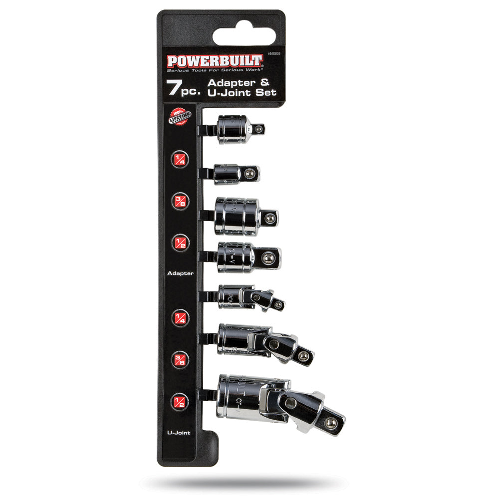 7 Piece Universal Joint & Socket Adapter Set