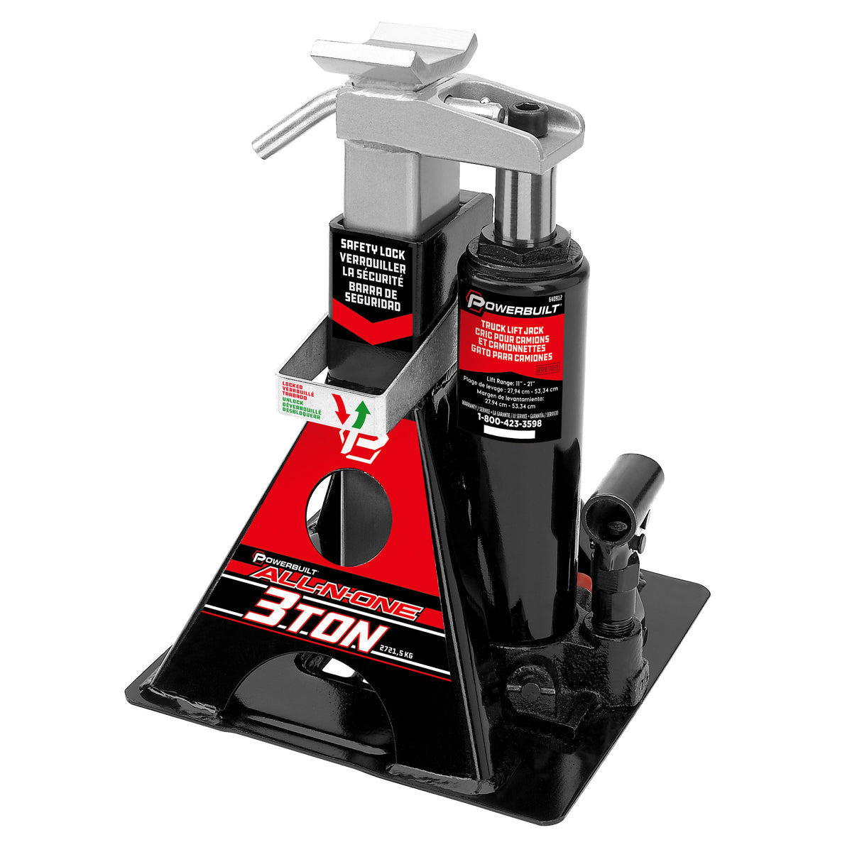 thumbnail image 2 of Powerbuilt All-In-One 3 Ton Bottle Jack & Jack Stands – 6000 Lb Capacity 2 of 5