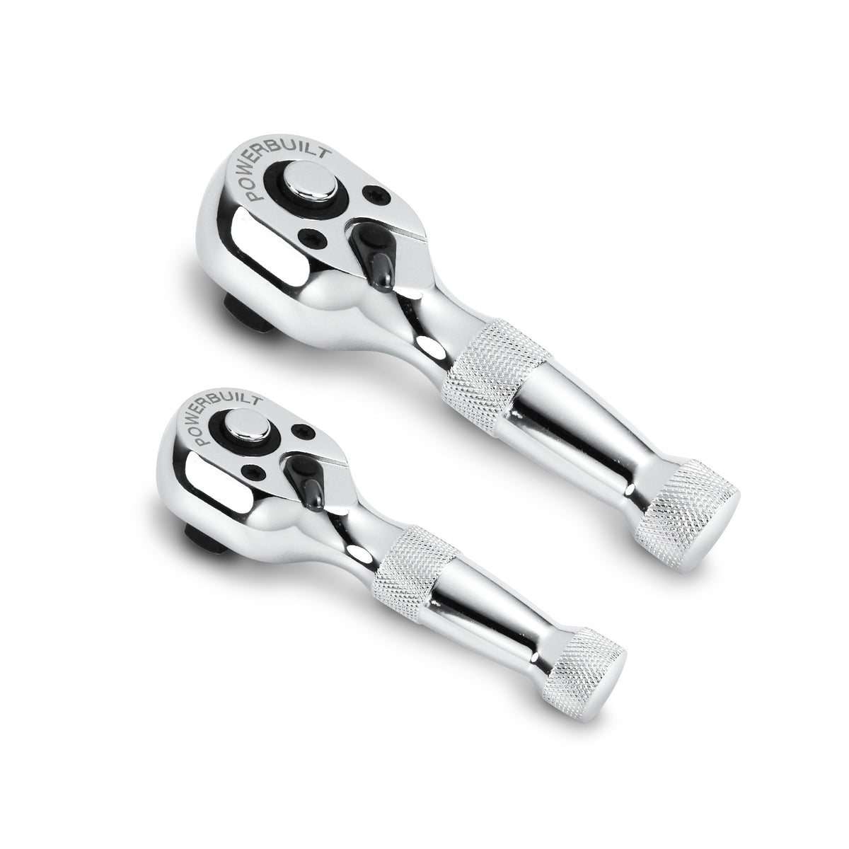 Professional Stubby Ratchet Griffset – 1/2", 3/8" & 1/4" Vierkantantrieb, 72 Zähne, Mit Quick-Release, Aus Chrom-Vanadium-Stahl