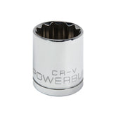 1/2 Inch Drive x 1 Inch 12 Point Shallow Socket
