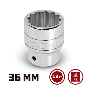 3/4 Inch Drive x 36 MM 12 Point Shallow Socket
