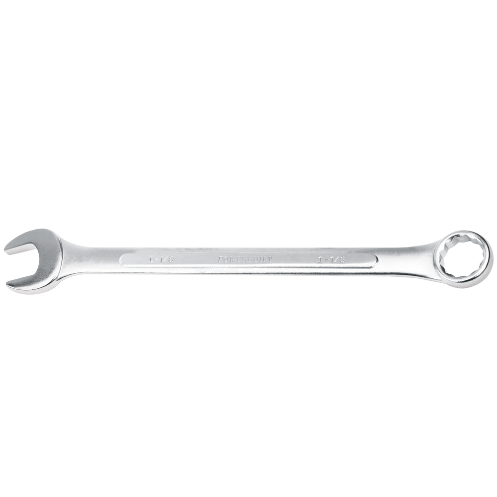 1-1/8 Inch Fully Polished SAE Raised Panel Combination Wrench