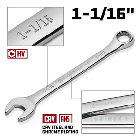 1-1/16 Inch Fully Polished SAE Combination Wrench