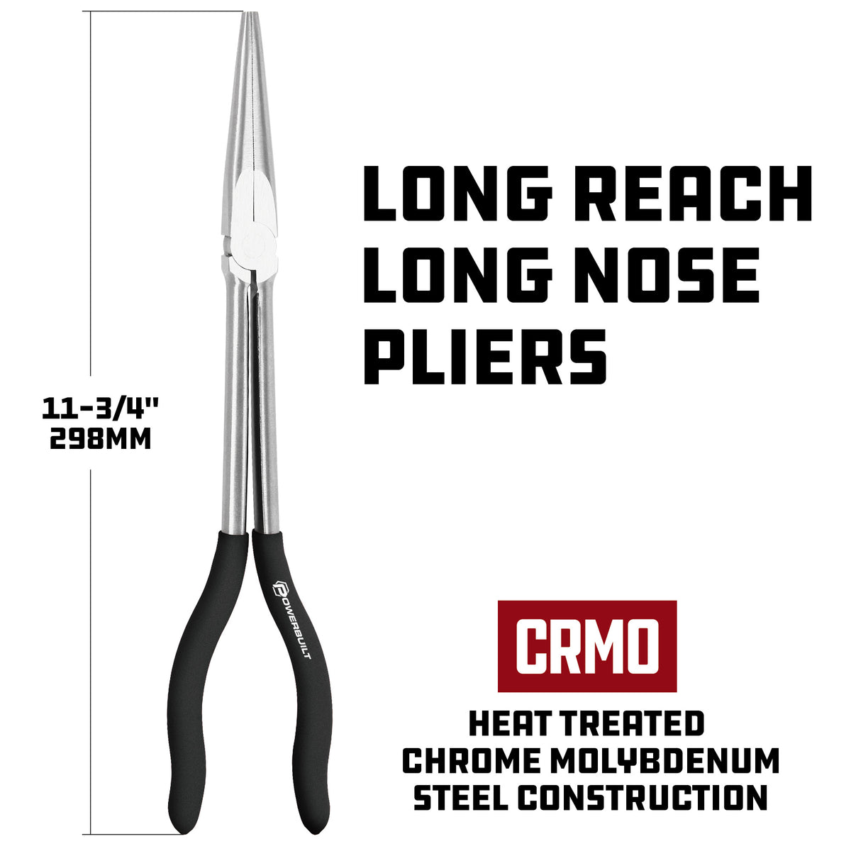 11-3/8 Bent Nose Needle-Nose Pliers - Long Reach