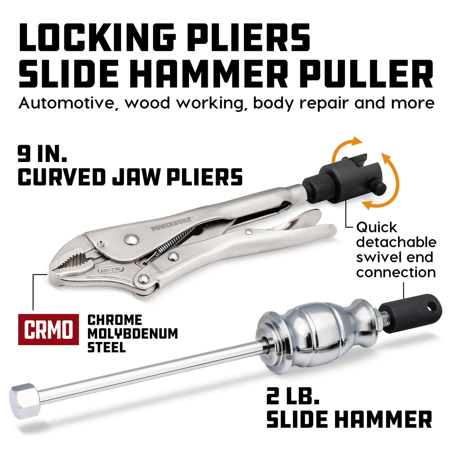 Slide Hammer Locking Pliers Set