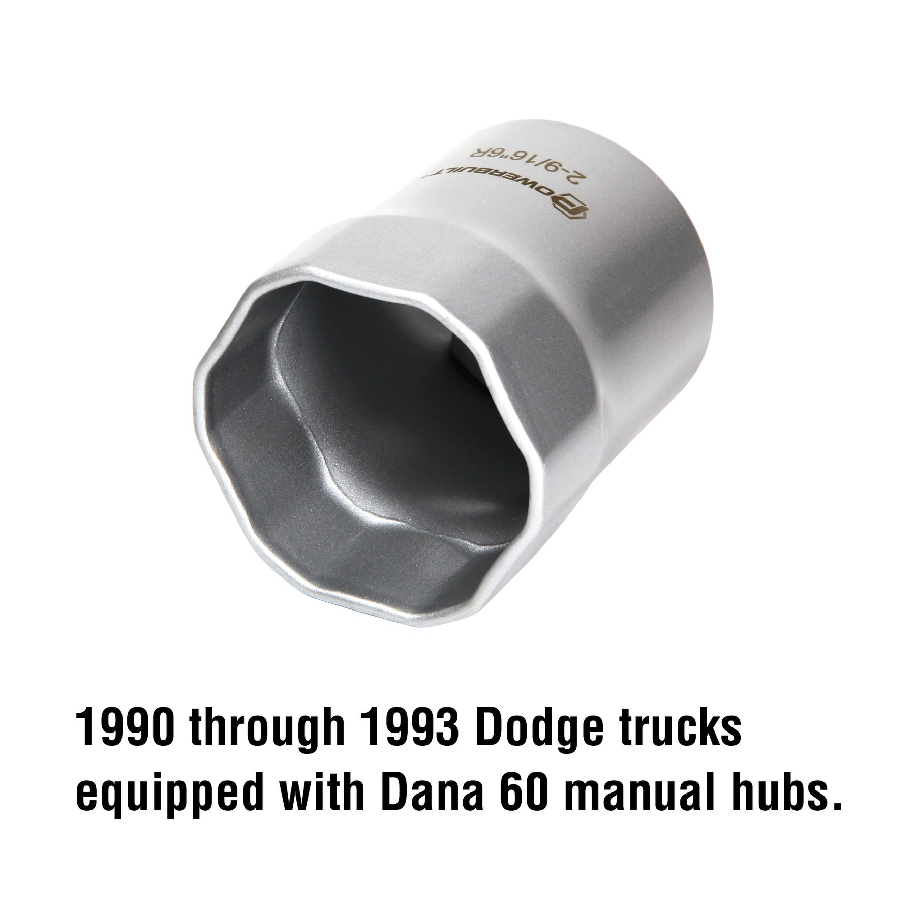 6 Point Rounded Socket Powerbuilt 2-9/16 Inch 6 Point Rounded Wheel Bearing Lock Nut Socket