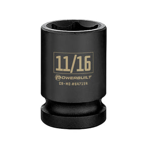 1/2 Inch Drive x 11/16 Inch  6 Point Impact Socket