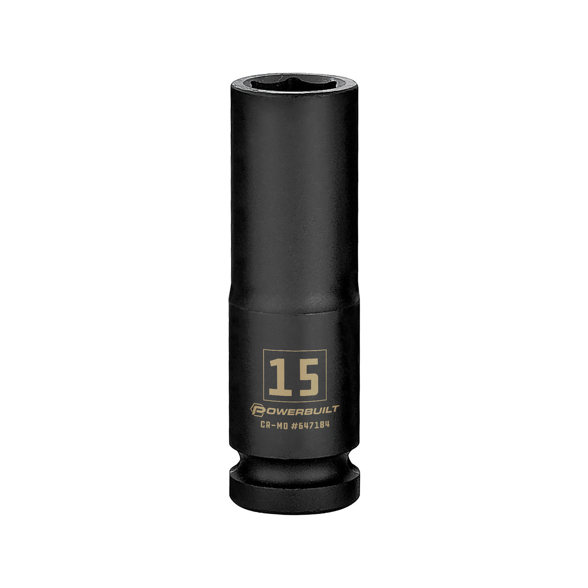 1/2 Inch Drive x 15 MM 6 Point Deep Impact Socket