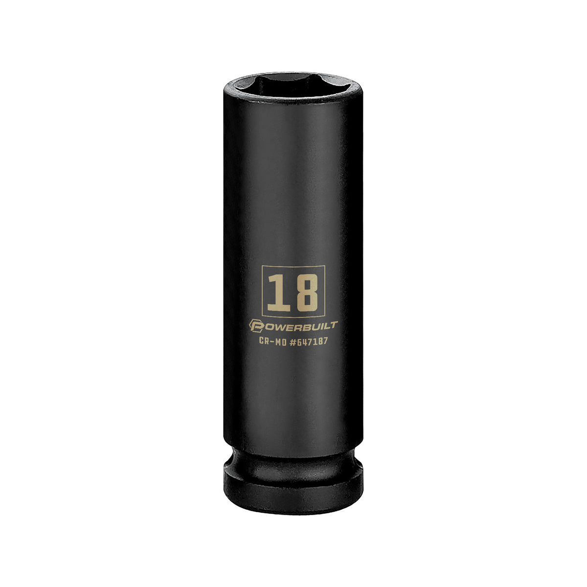 1/2 Inch Drive x 18 MM 6 Point Deep Impact Socket