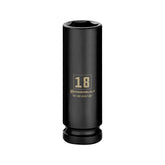 1/2 Inch Drive x 18 MM 6 Point Deep Impact Socket