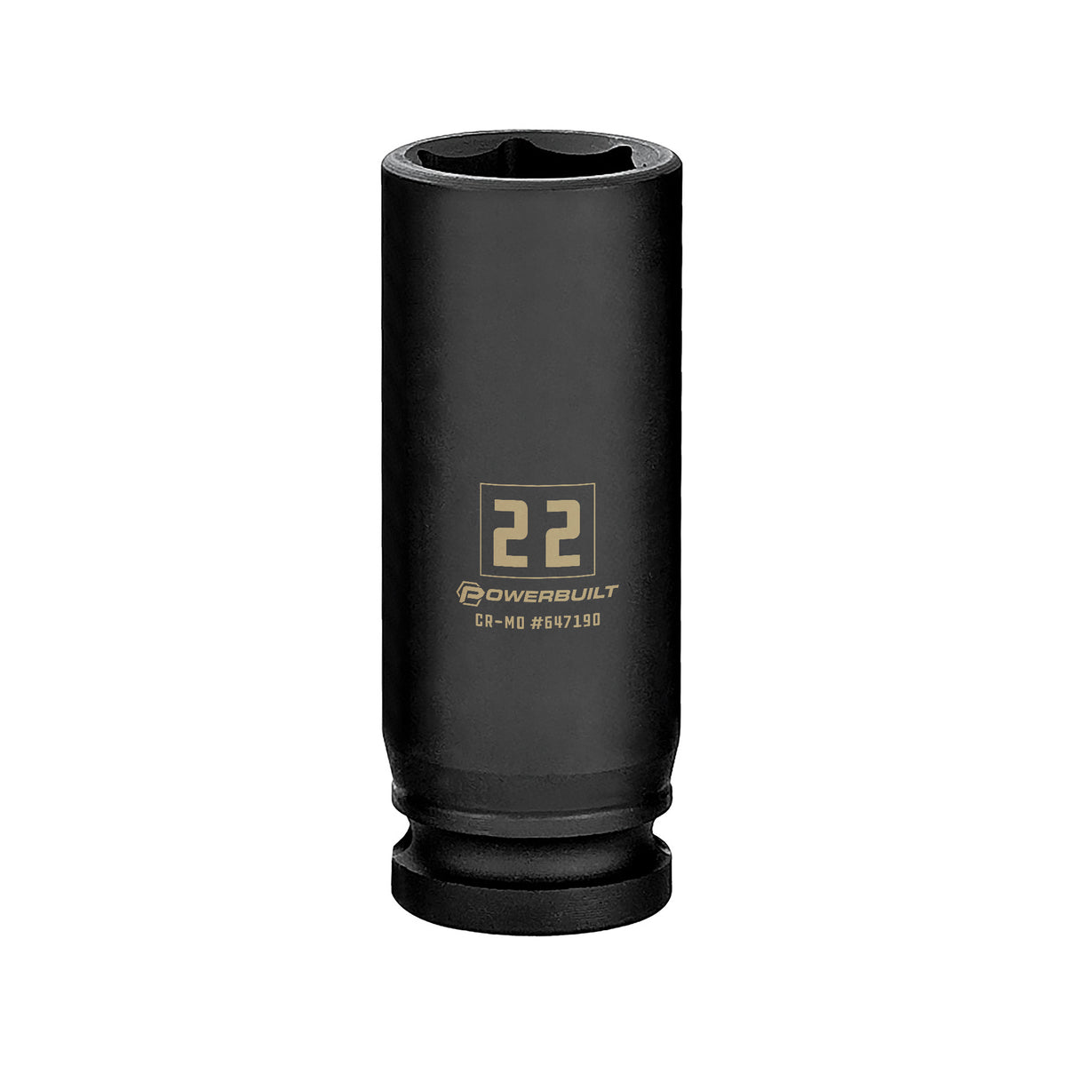 1/2 Inch Drive x 22 MM 6 Point Deep Impact Socket