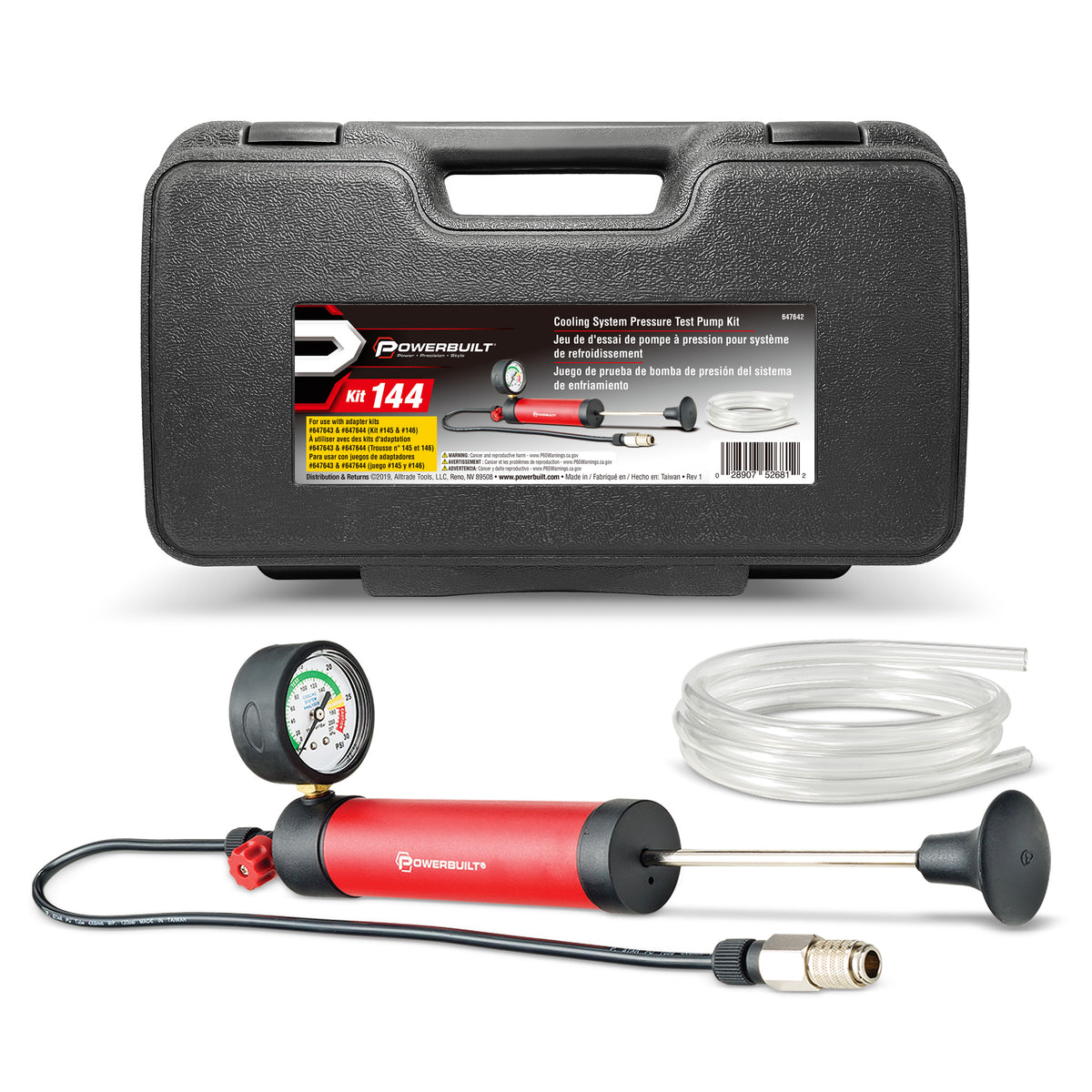 Cooling System Pressure-Testing Pump Kit