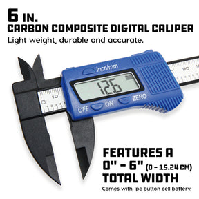 6" Carbon Fiber Composite Digital Calipers