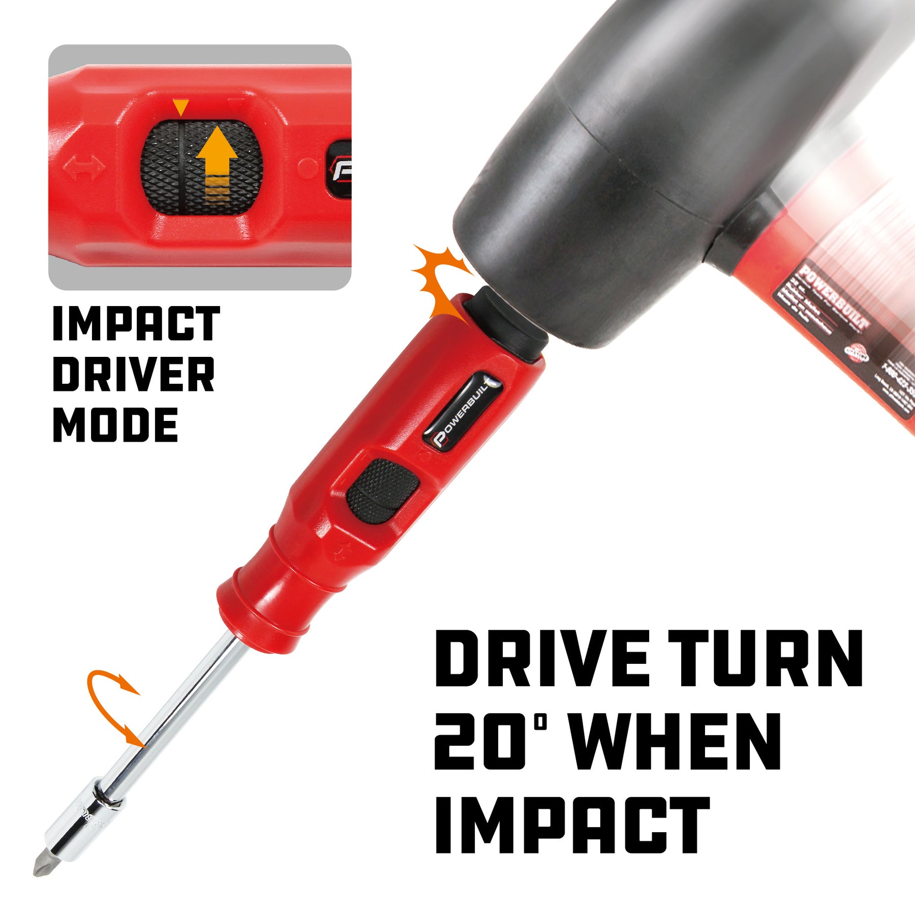 20 Piece 1/4 in. Drive Impact Bit Driver and Nut Driver Set