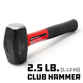 2-1/2 Pound Club Hammer with Fiberglass Handle - Non-Slip