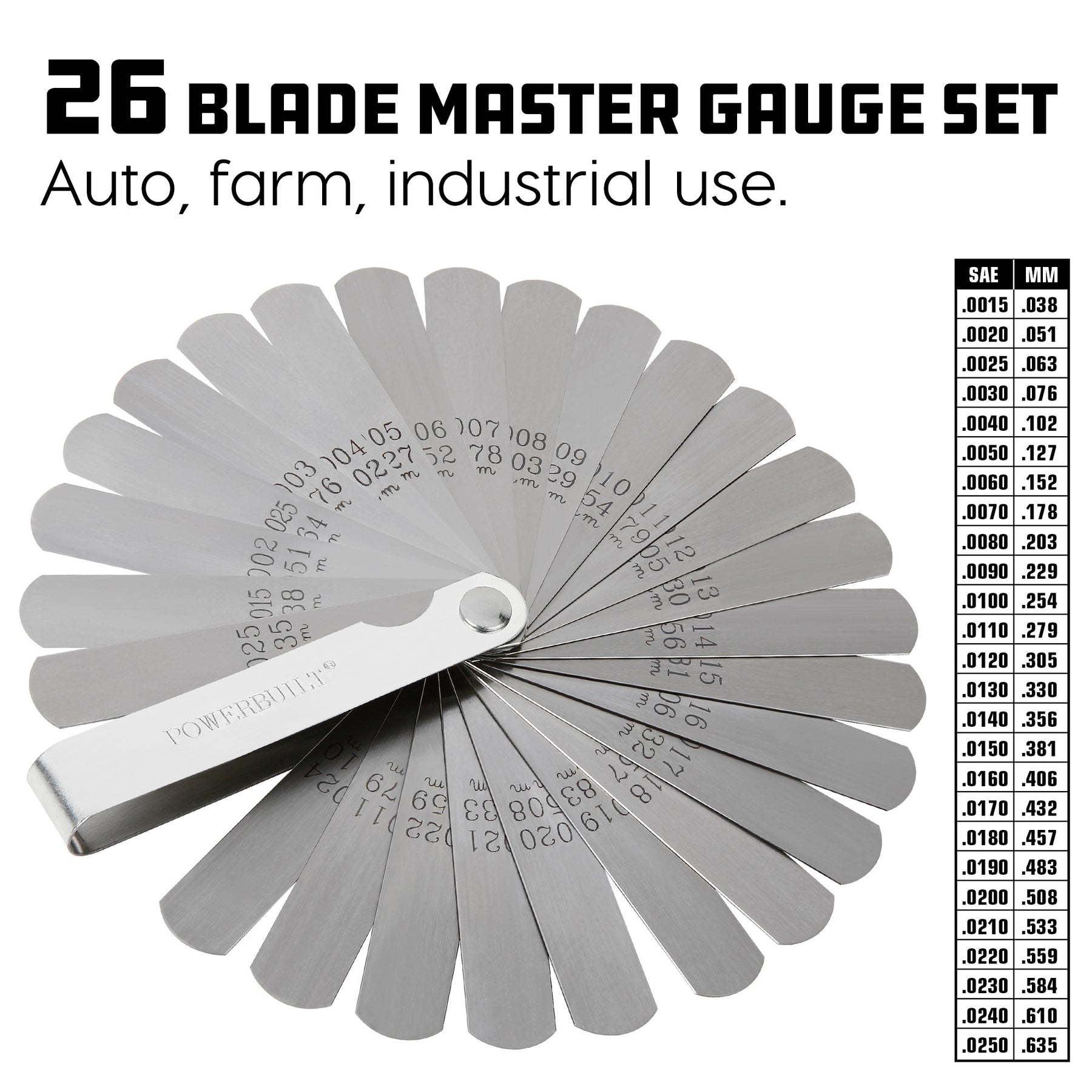 26 Blade Master Feeler Gauge Set