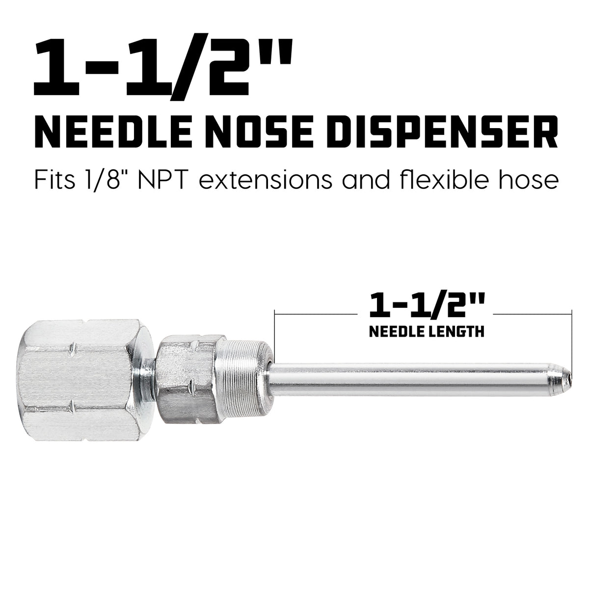 1-1/2 in. Grease Gun Needle Nose Adapter