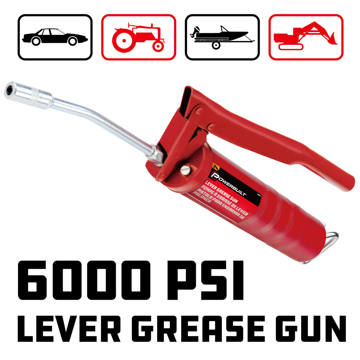 6000 PSI Heavy Duty Grease Gun