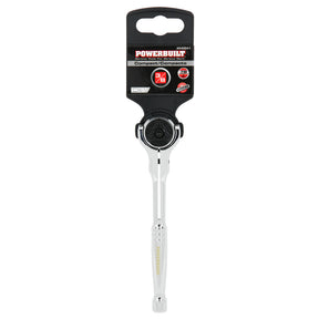Compact 3/8 in. Dr. Swivel-Head Ratchet, 72 Tooth