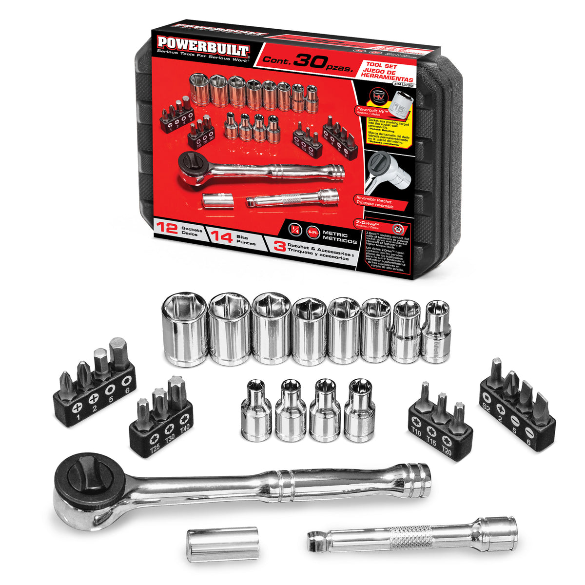 30 Piece 1/4 in. Dr. Metric Socket Set