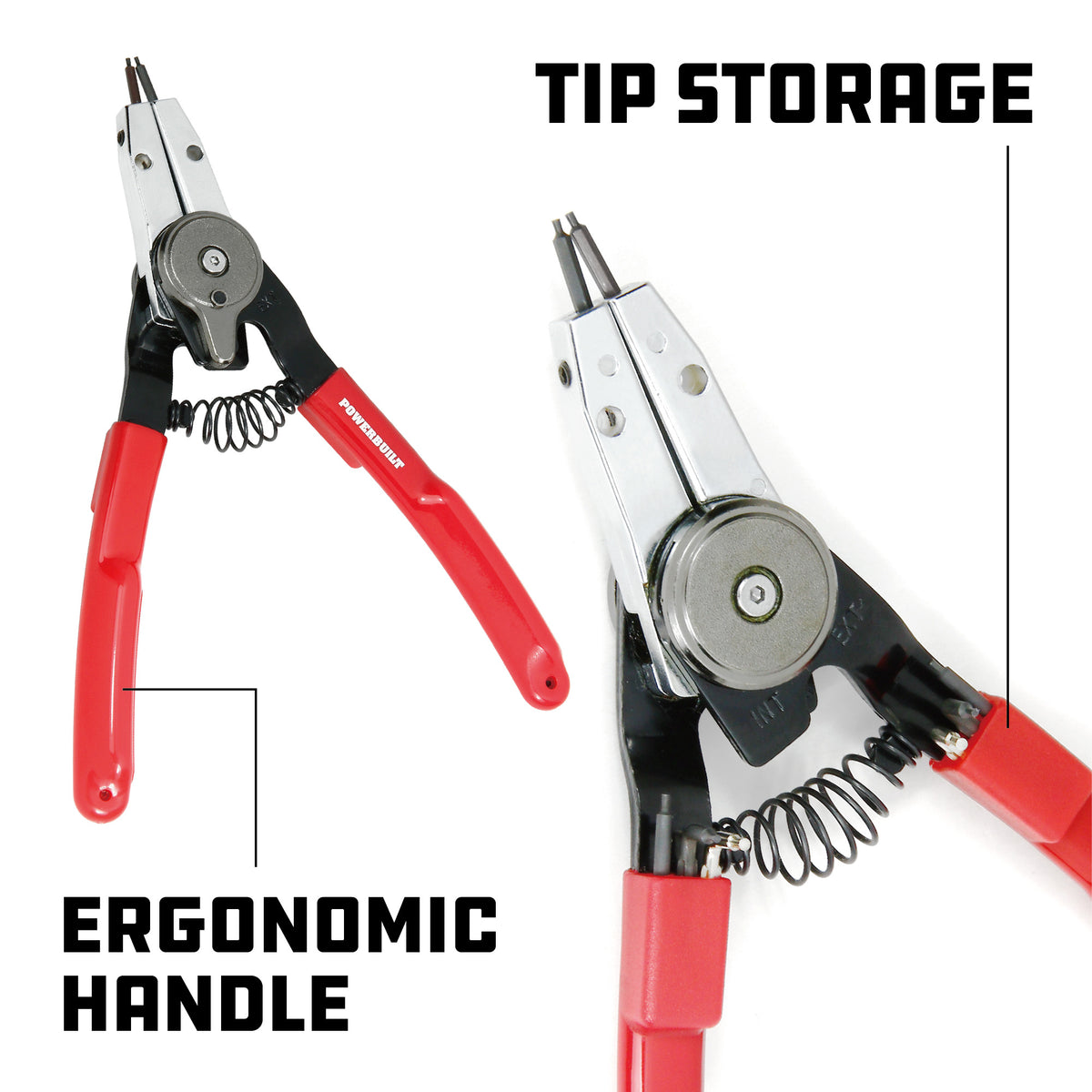 Powerbuilt Quick Switch Internal/External Snap Ring Pliers | Vehicle
