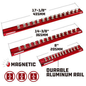 3 Piece Magnetic Socket Rail Set